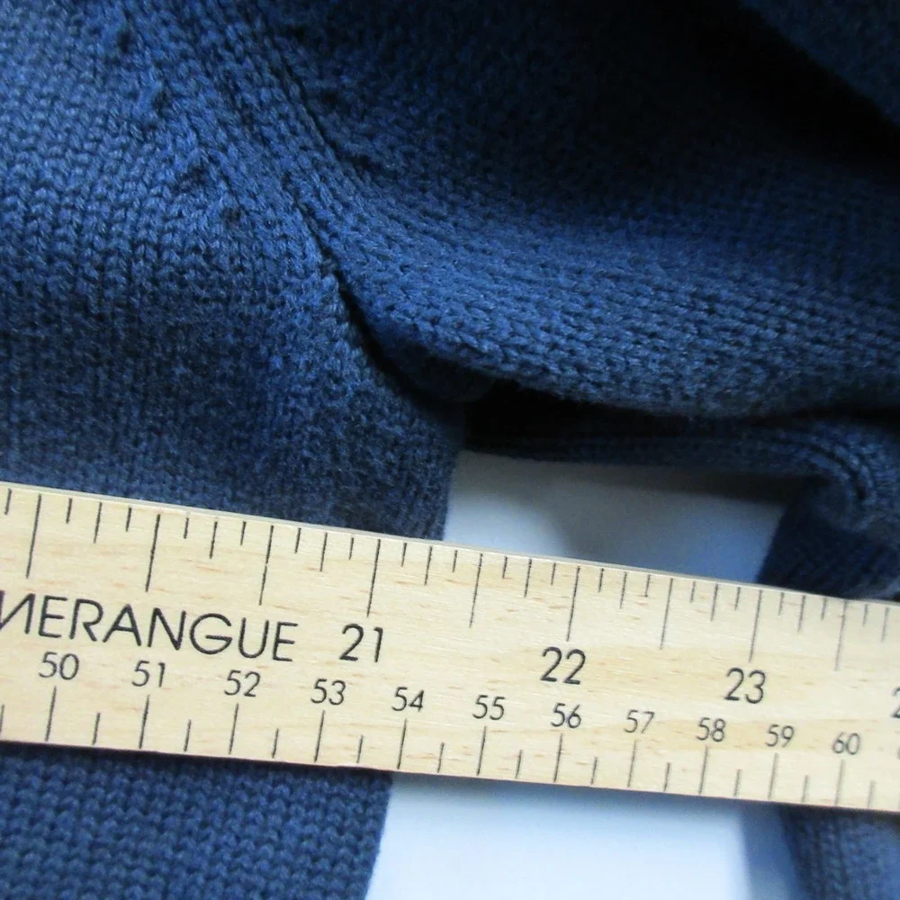 Cuts Clothing 1/4 Zip Long Sleeve Pullover Knit Sweater Men L Blue Casual 656 - Picture 9 of 11